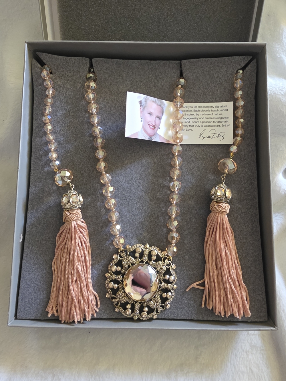 NIB Heidi Daus "How Suite It Is" 3-Piece Interchangeable Crystal Necklace Set